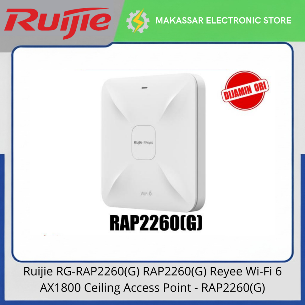 Ruijie RG-RAP2260(G) RAP2260(G) Reyee Wi-Fi 6 AX1800 Ceiling Access Point - RAP2260(G)