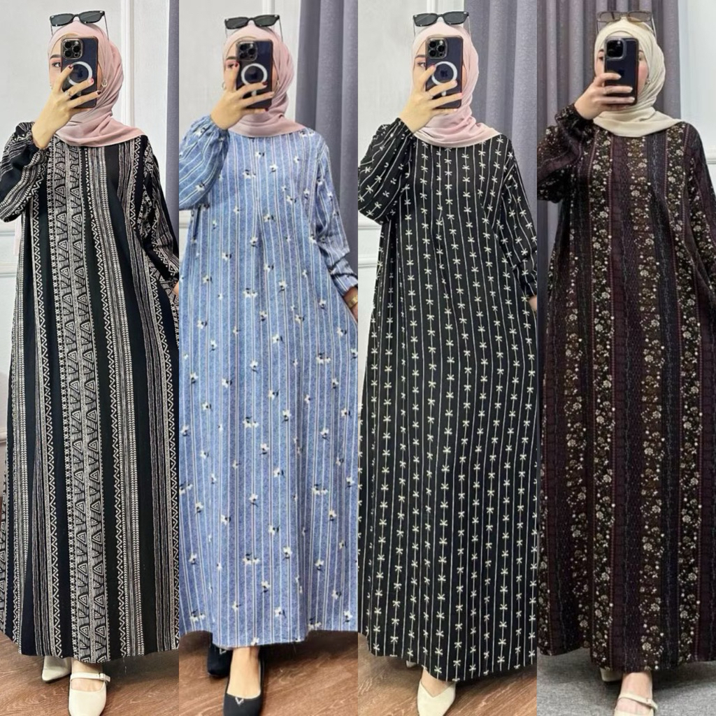 Gamis Anita Rayon Premium LD 110 PB 135 & LD 120 PJ 140 Daster Panjang Terbaru Dress Rayon Adem
