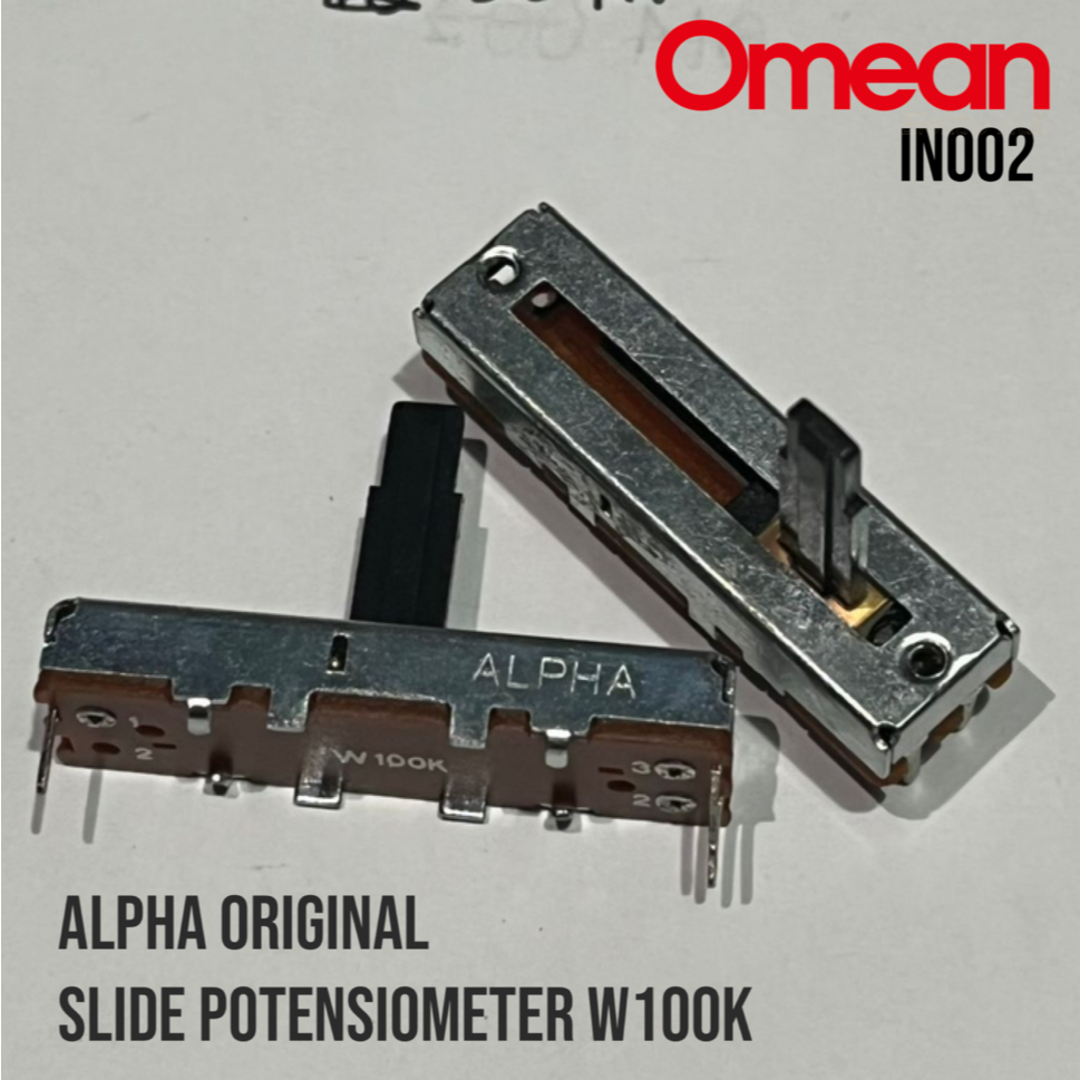 SLIDE POTENSIO ALPHA W100K , RA 2031F-20-15DA-W15-009