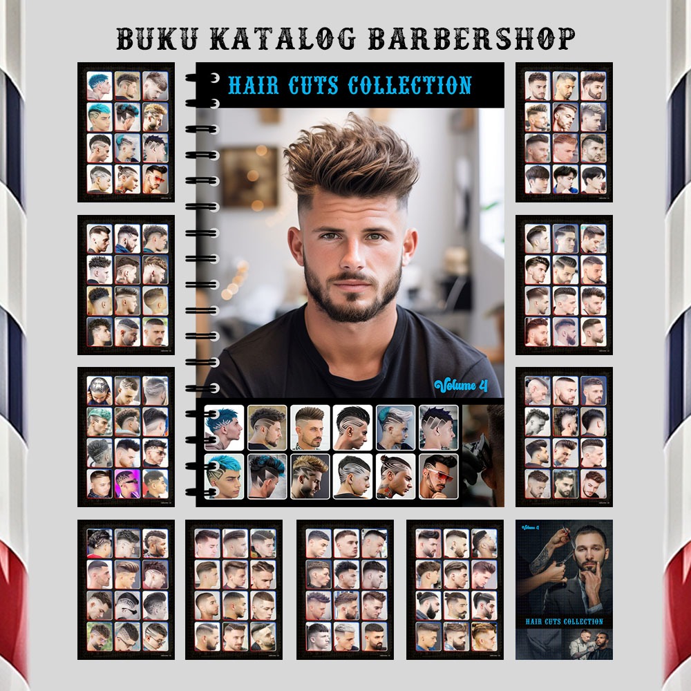 Buku Model Potong Rambut Pria Khusus Barbershop Pangkas Rambut dan Salon - HC4
