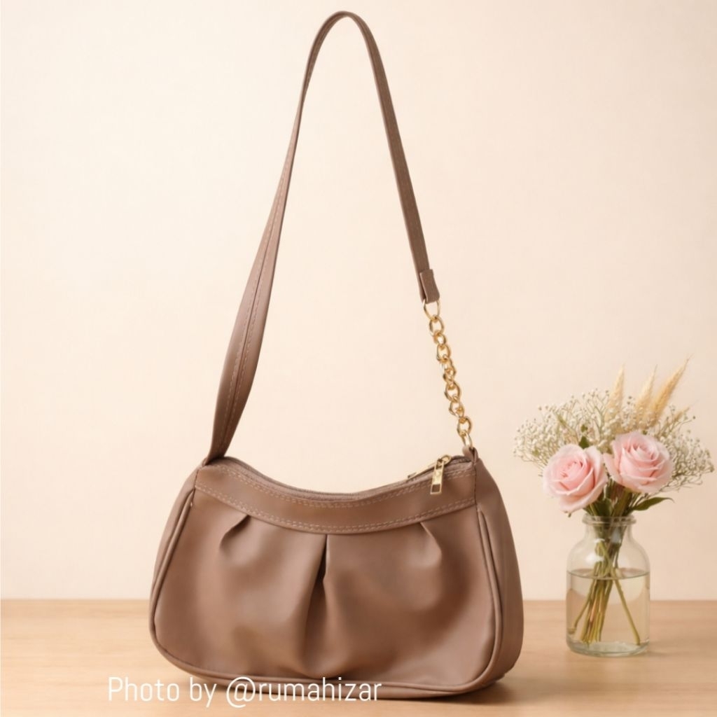 STELLA Tas Selempang Wanita Terbaru Shoulder Bag Pleated Bahan CCI Premium Mewah Tas Kondangan Cewek