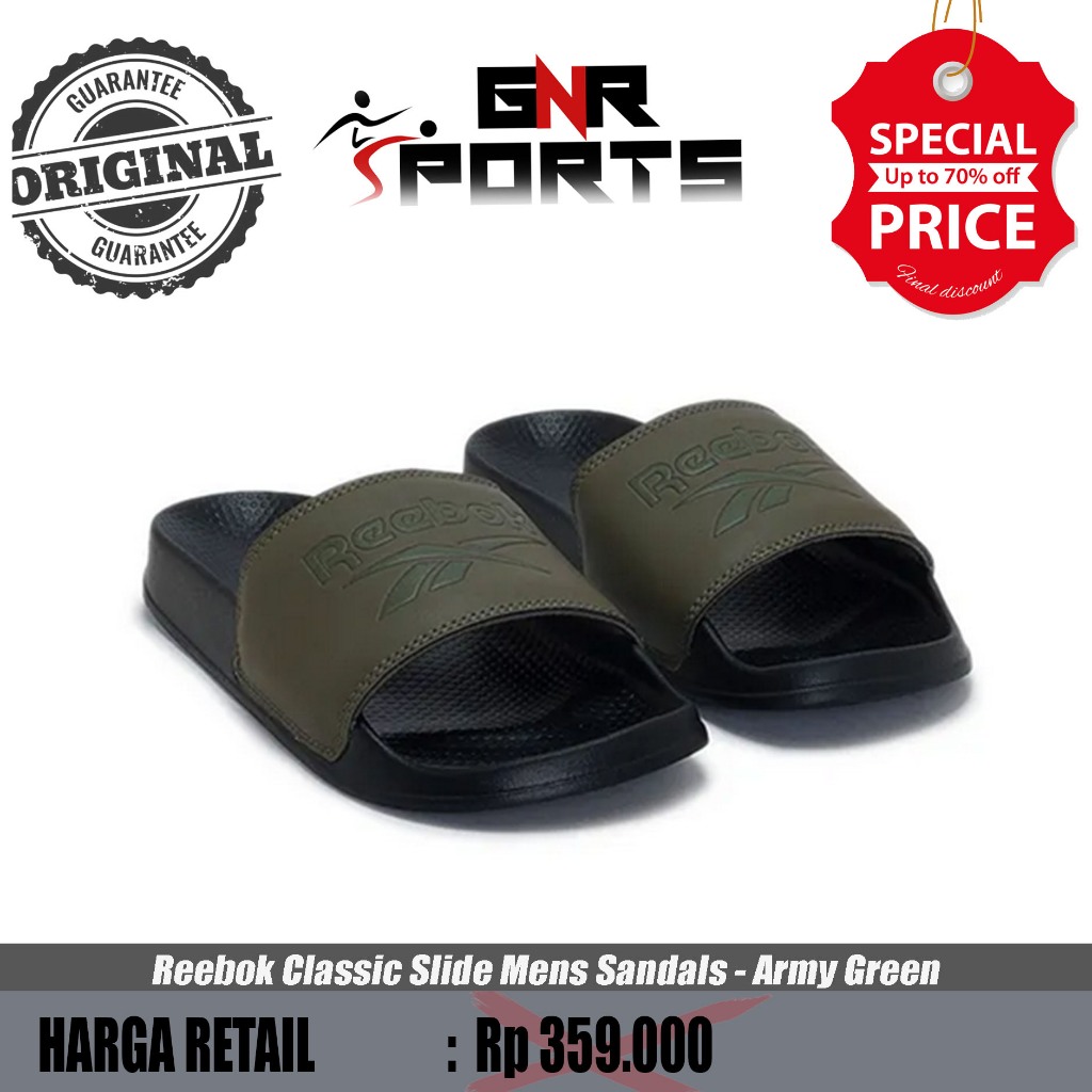 Sandal Reebok Classic Slide Mens Sandals - Army Green Original 100%