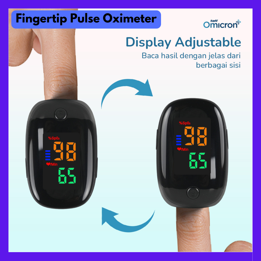 Fingertip Pulse Oximeter Ukur Saturasi Oksigen Darah LED Pulse Oximeter Alat Ukur Saturasi Oksigen