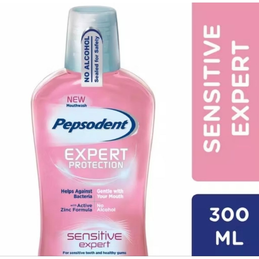 Pepsodent Expert Protection New Mouthwash Sensitive Expert / Obat Kumur 300 ml
