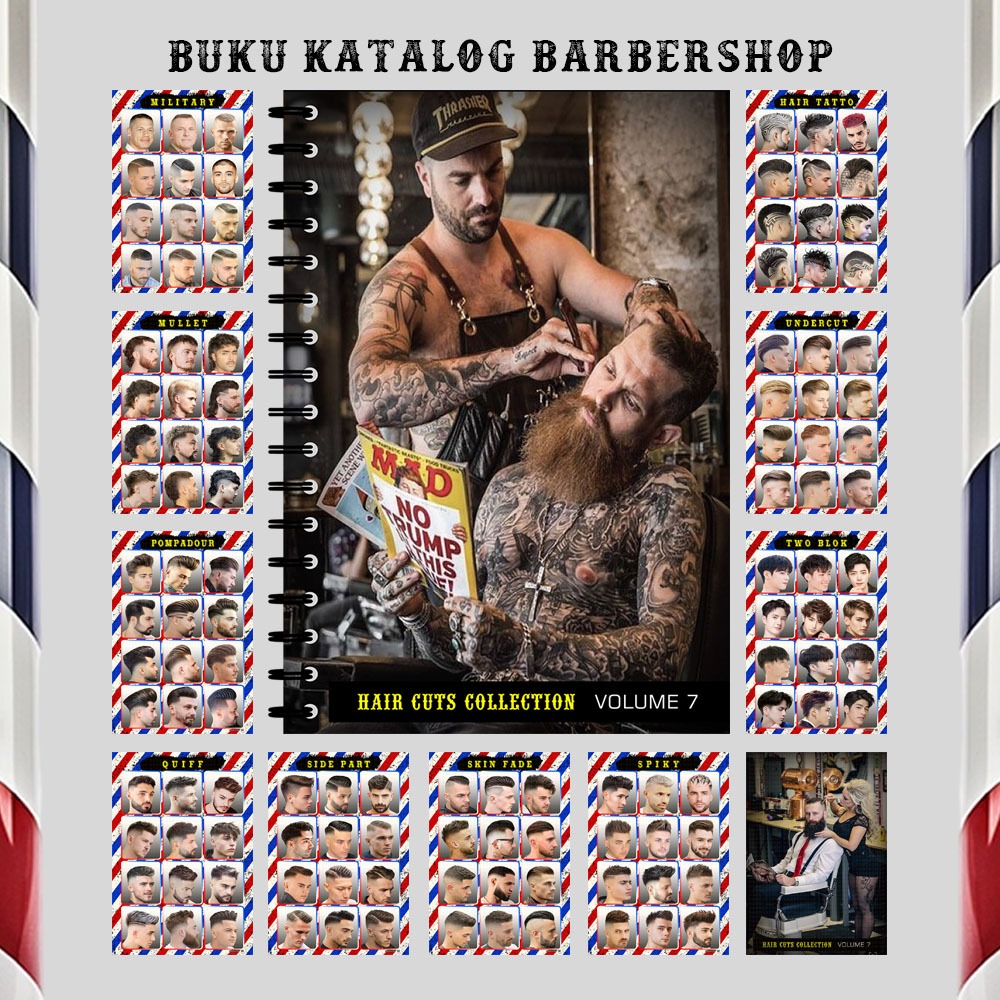 Buku Barbershop Katalog Potong Rambut Pria Dewasa Terlengkap dan Terbaik - HC7