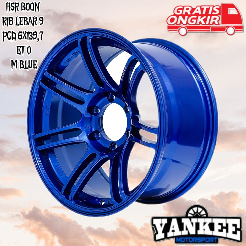 velg mobil warna blue ring 18 lebar 9 et 0 hsr boon r18 bisa buat pajero fortuner hilux triton dll