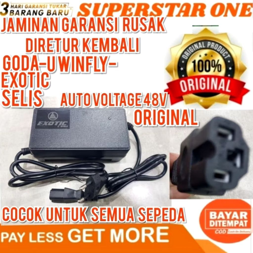 charger 48V12AH sepeda listrik uwinfly charger u-winfly CHARGER U WINFLY