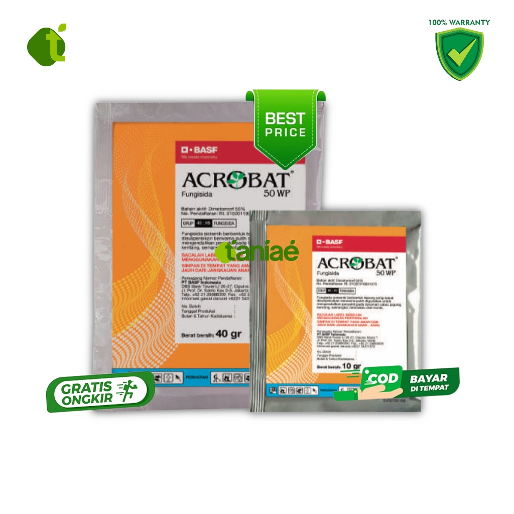Acrobat 50 WP (40gr) - Fungisida Sistemik [Obat Layu Fusarium Jamur]