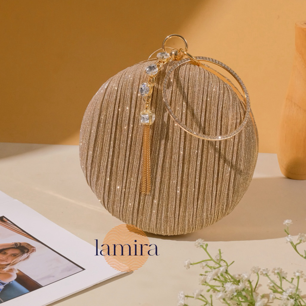 tas pesta mewah blink blink warna gold