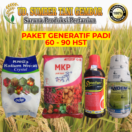 PAKET GENERATIF - PUPUK KNO3 DGW Kalium Nitrat Crystal DGW 2kg - PUPUK MKP 1kg - Spontan 400 SL 400m