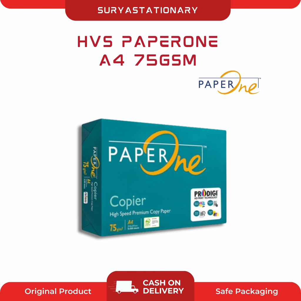 PAPER ONE HVS A4 (RIM) / KERTAS HVS PAPER ONE 75gsm / KERTAS HVS