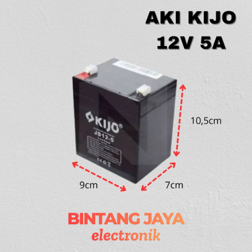 AKI KIJO 12V 5A UPS / AKI KIJO 12V 5A SEPEDA LISTRIK/ AKI KIJO 12V 5A SPEKER AKTIF/ SPEAKER AKTIF/ A