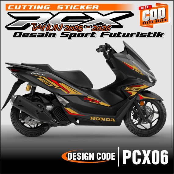 Cutting Sticker Pcx 160 Tahun 2026 | Code PCX06 | Striping List Body Motor New Pcx 160 | Stiker Moto