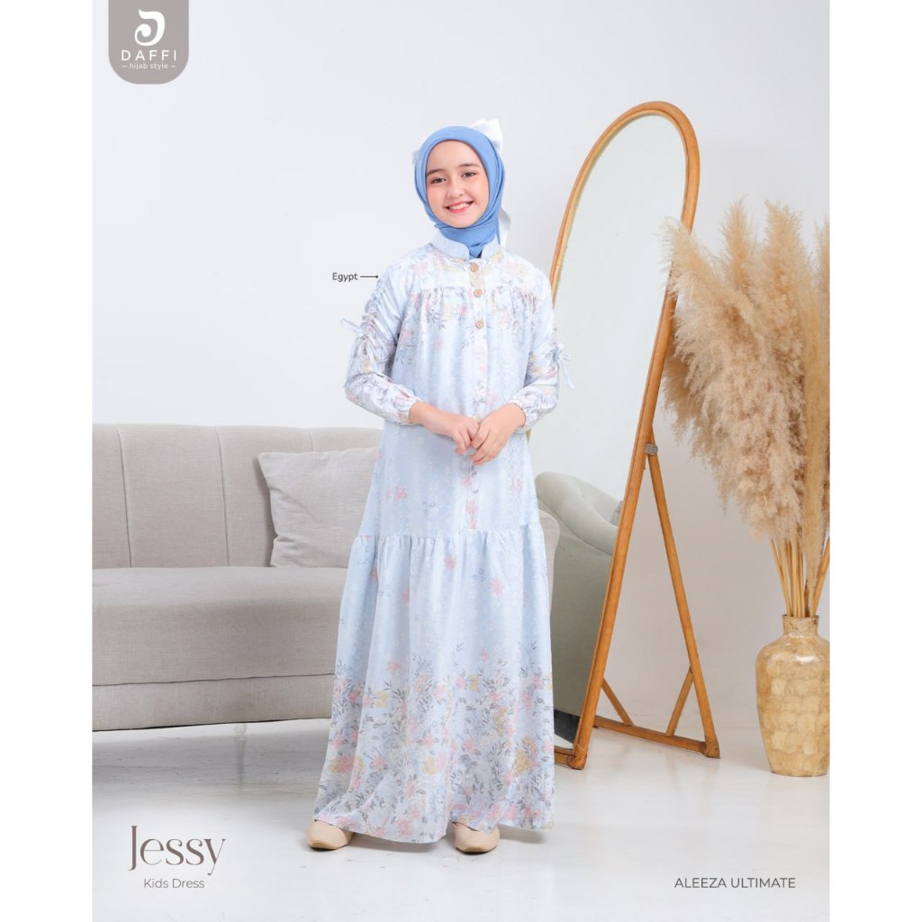 Daffi Hijab - Jessy Dress Kids - Gamis Anak Motif Premium
