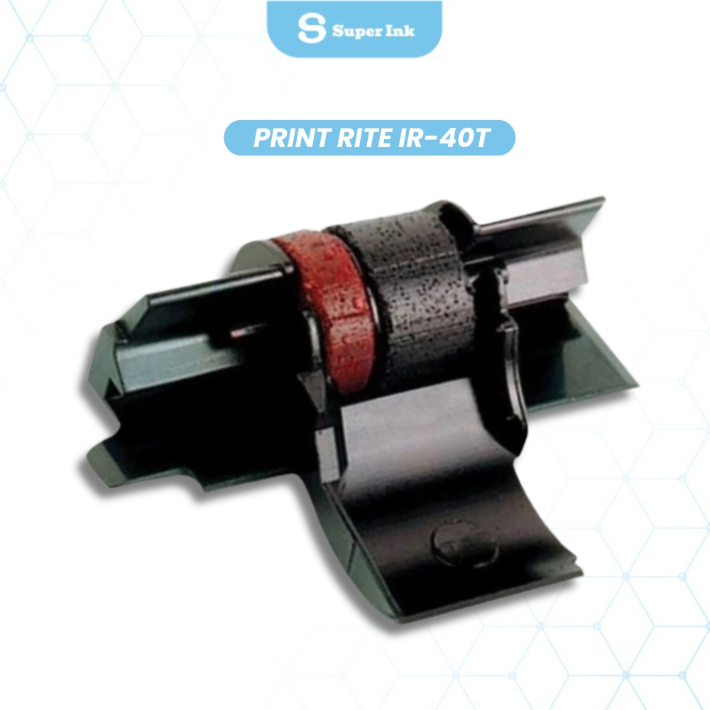Pita Tinta Kalkulator Printrite IR-40T Warna Hitam Merah Presisi Cetak Kompatibel Casio