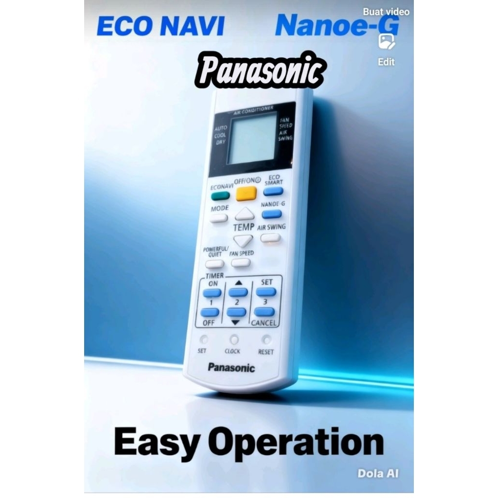 REMOTE AC PANASONIC MODE ECO SMART ECONAVI
