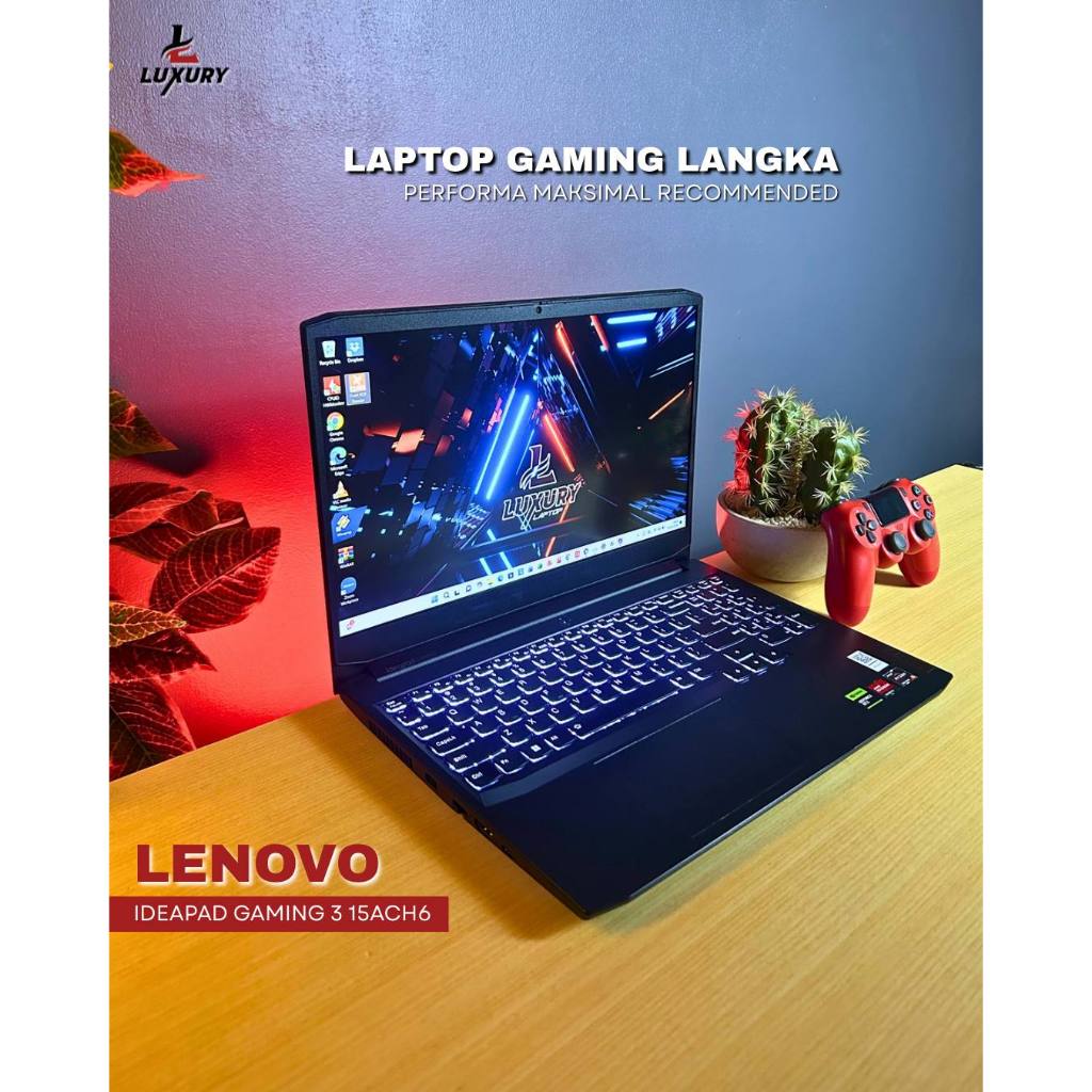 LAPTOP LENOVO IDEAPAD GAMING 3 15ACH6 RYZEN 5 NVIDIA GEFORCE RTX 2050 RAM 8GB SSD 512GB BACKLIGHT SE