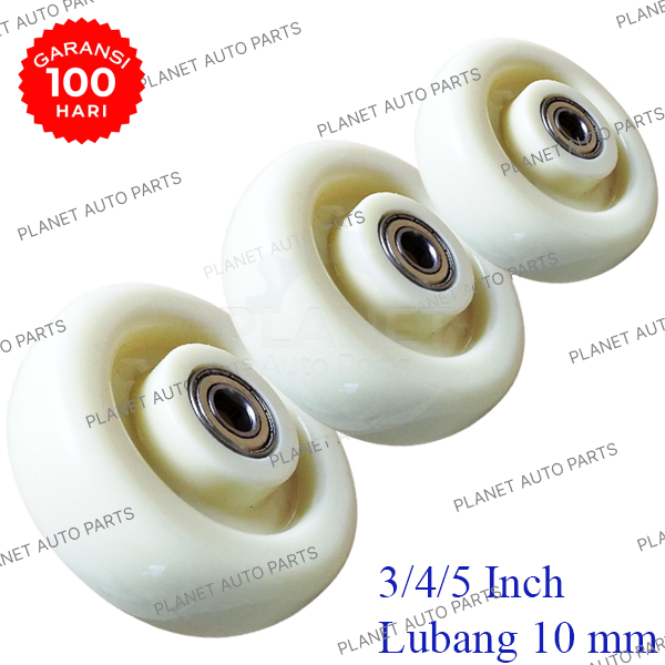 Roda Nylon Wheel Only Medium Duty Double Bearing Trolley Etalase Lori 3" 4" 5" Inch - 10000635 PAP