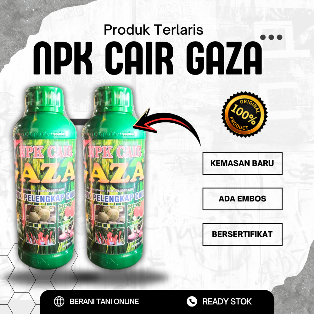 pupuk daun npk cair gaza DIATAS  top grow 1 lt