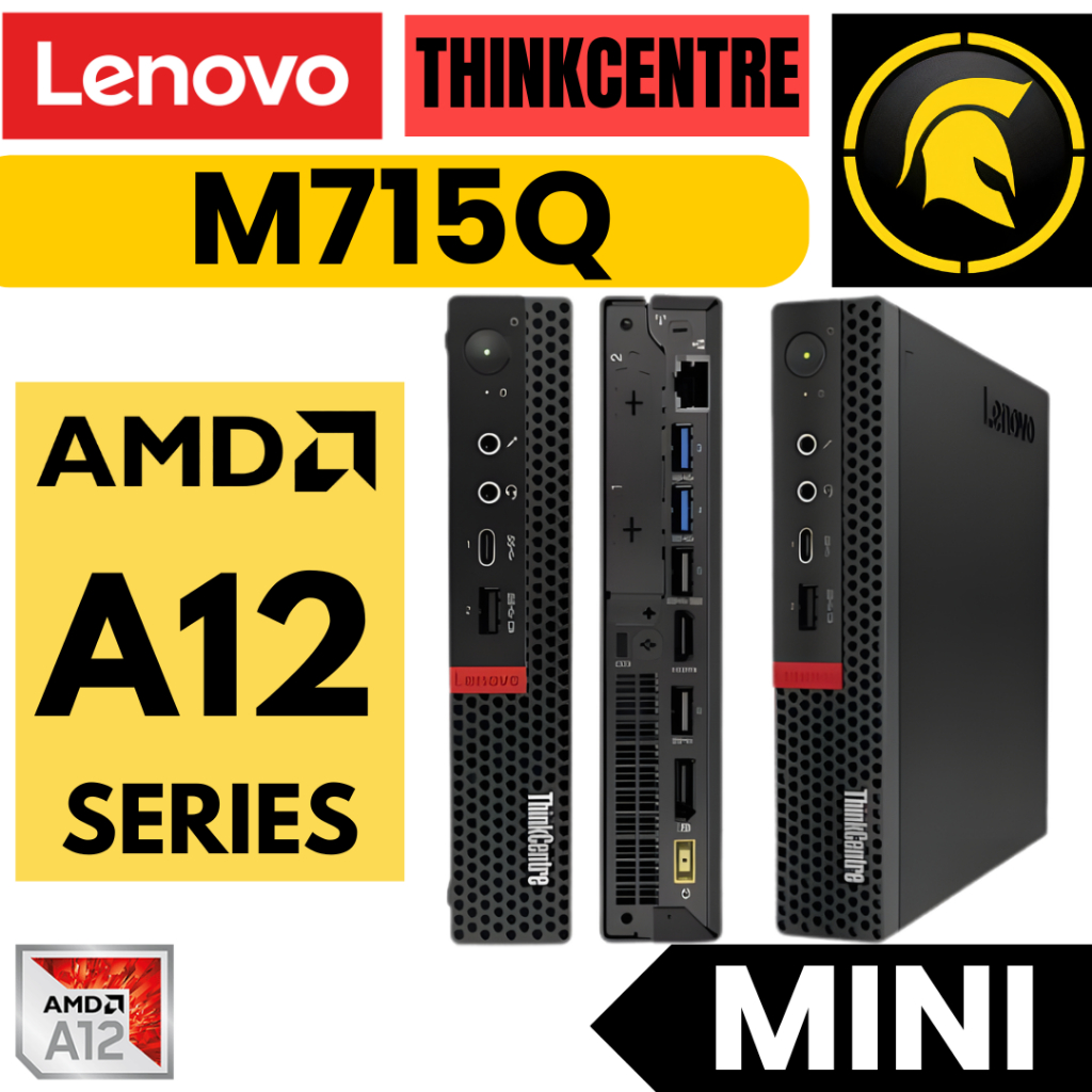 Lenovo ThinkCentre M715q Mini AMD A12 Series PC Tiny