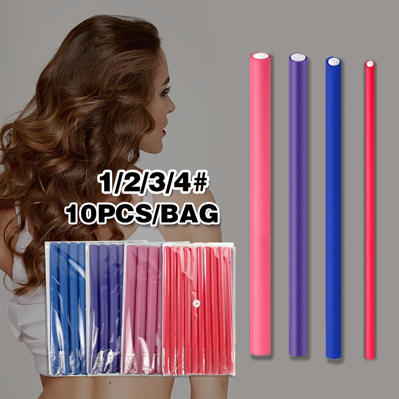 10pcs Roll Sosis Curly Rambut Roll Sosis Keriting Rambut