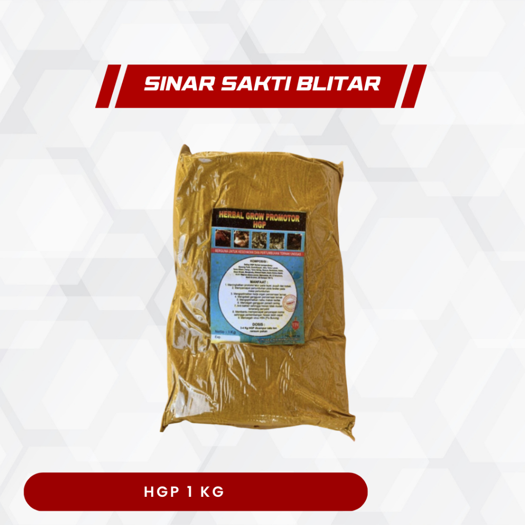 HGP - HERBAL GROW PROMOTOR 1 Kg Meningkatkan Pertumbuhan Ternak Ruminansia, Ayam. Herbal Growth Prom