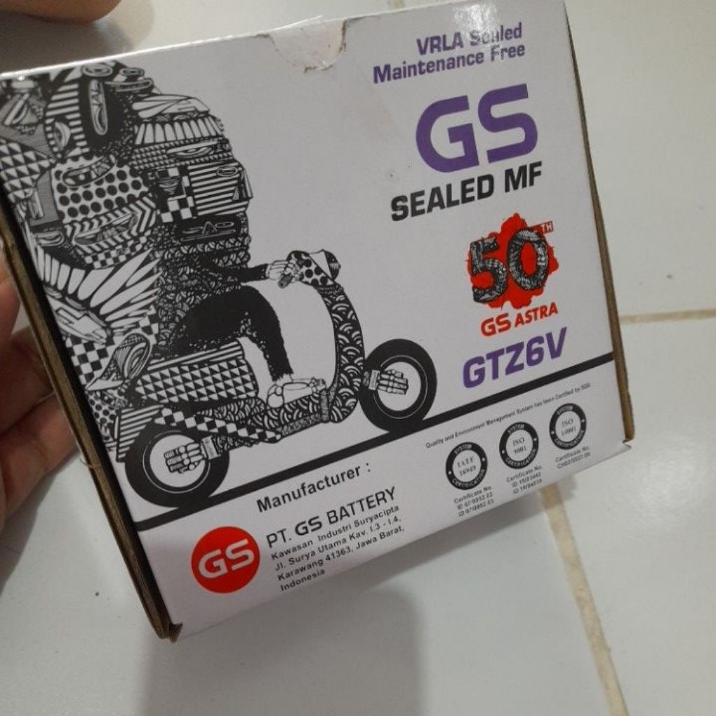 aki accu GS original gtz6v