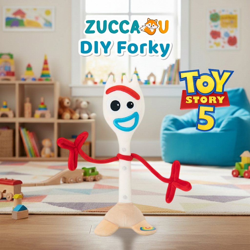 Zuccaqu DIY Forky Toy Story 5 | Make Your Own Forky Craft Kit | Mainan Motorik | Mainan Edukasi Anak