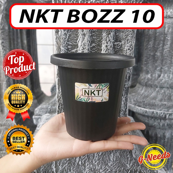 Pot Plastik Tinggi NKT Bozz 10 Hitam
