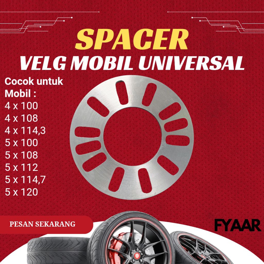 1 PCS SPACER VELG MOBIL UNIVERSAL VELG MOBIL SPACER 8MM