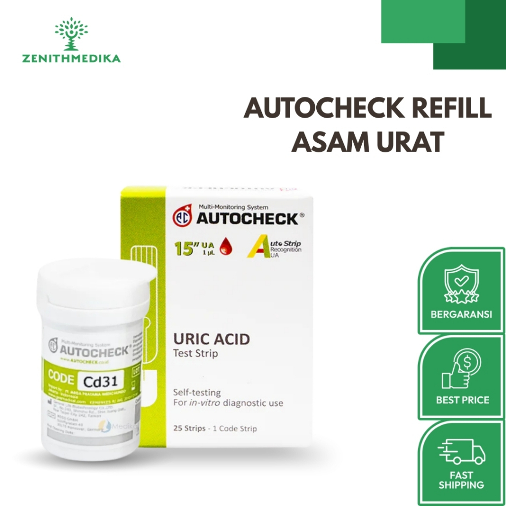 Refill Strip Autocheck Asam Urat / Autocheck Asam Urat / Stick Asam Urat Autocheck / Autocheck 3 In 
