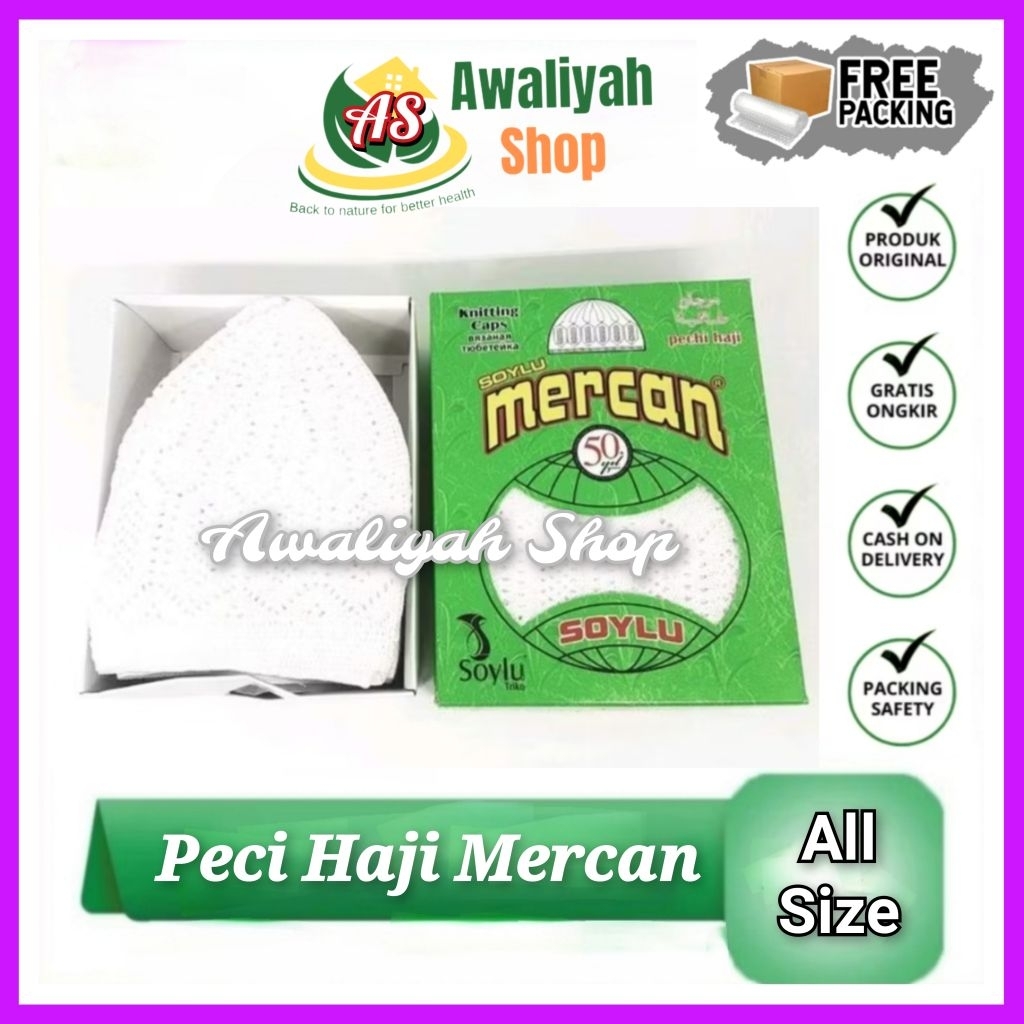 Peci Haji Soylu Mercan Original Turki | Peci Kopyah Rajut Mercan Turki Original