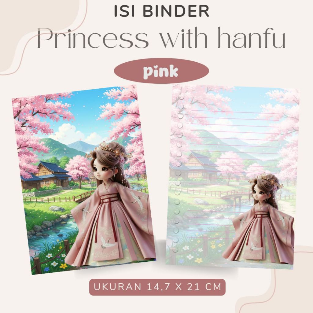 isi binder tema hanfu princess ukuran A5