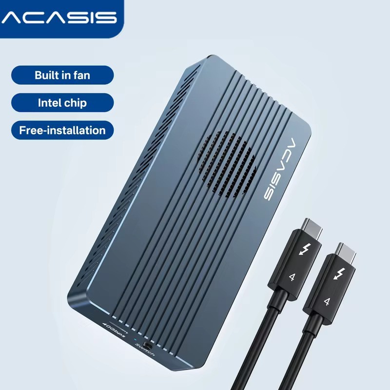 Acasis 40Gbps Tool-free M.2 NVMe SSD Enclosure Compatible with Thunderbolt 4/3