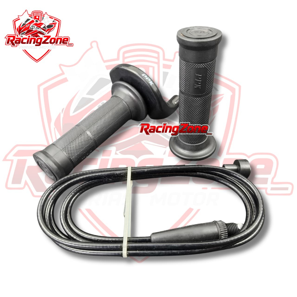 Paket Kiri Kanan Gas Spontan PPK 1 Kabel Plus Grip Karet | Throttle Handle Universal