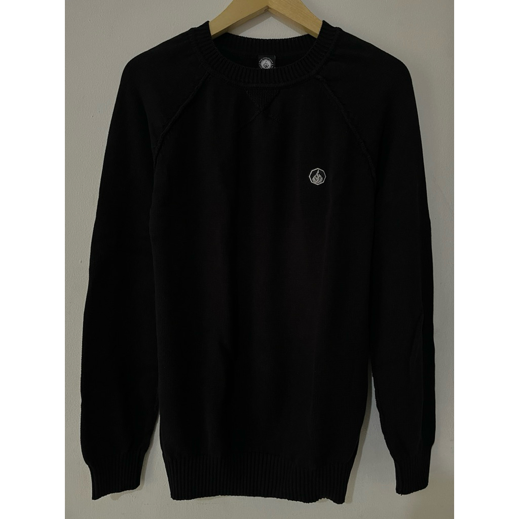 Prung Knitwear Sweater Rajut Warna Hitam
