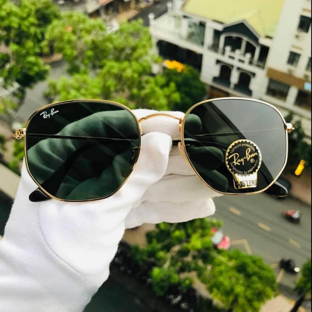 Kacamata Original Rayban RB3548 Hexagonal Gold Frame