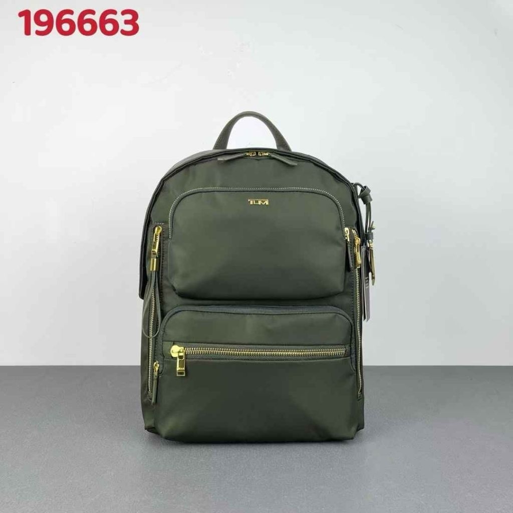 tas ransel Nylon green backpack wanita nylon