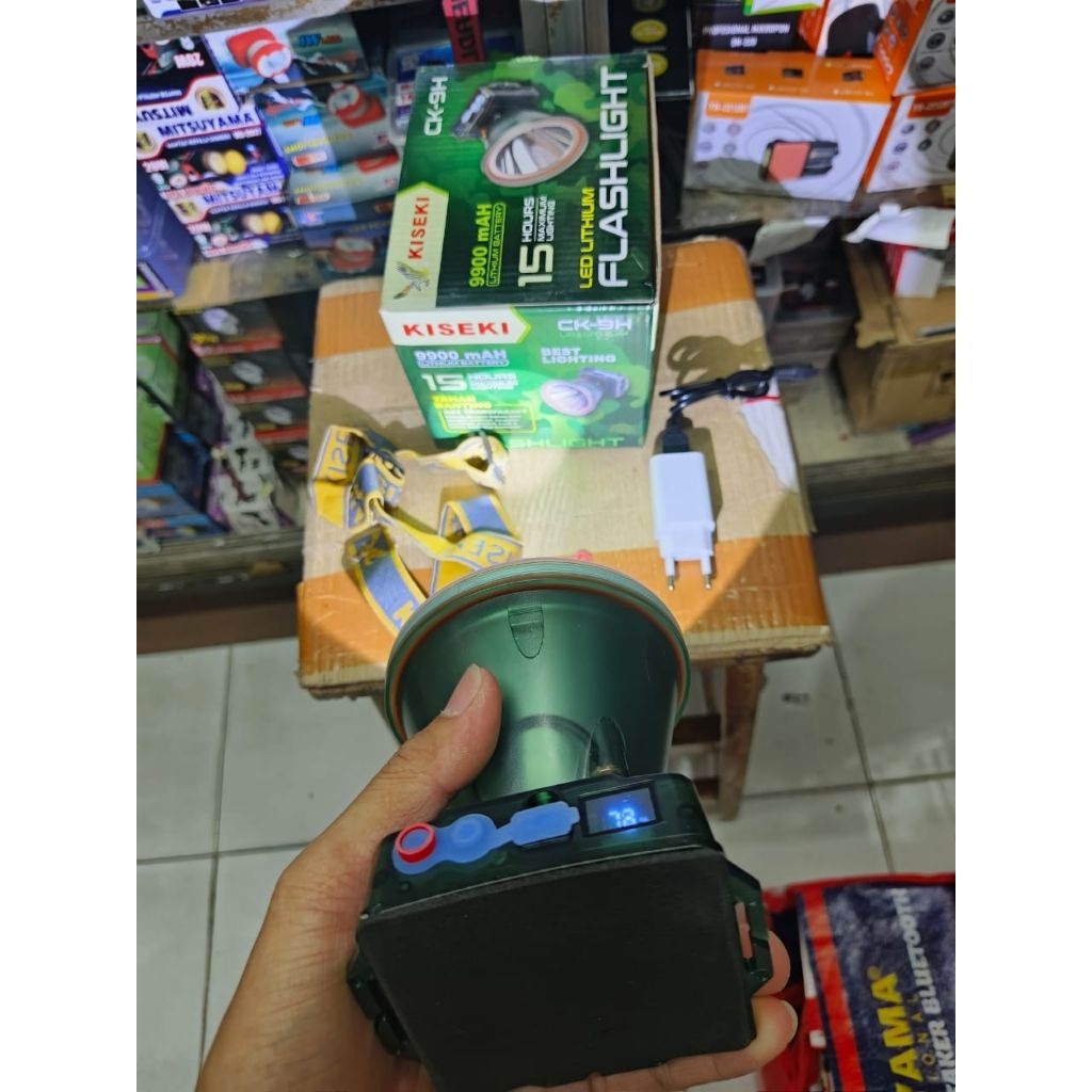 KISEKI CK-9H ORIGINAL SENTER KEPALA KISEKI 200W / HEADLAMP KISEKI  200W CAHAYA PUTIH TERANG / MODEL 