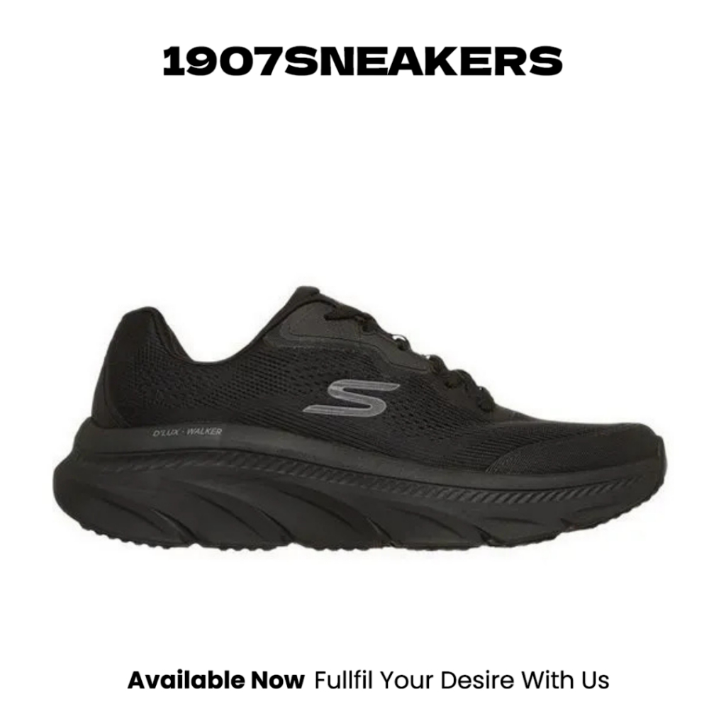Sepatu Fitnes Pria Skechers D'Lux Walker 3.0 - Black SKE233247BBK