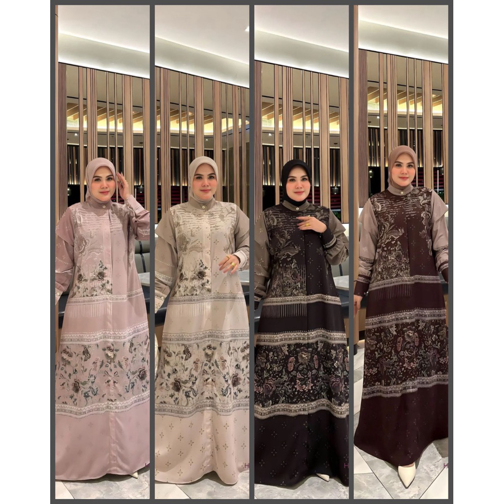 Kaluna Dress  Gamis  busui Hmf Original Premium