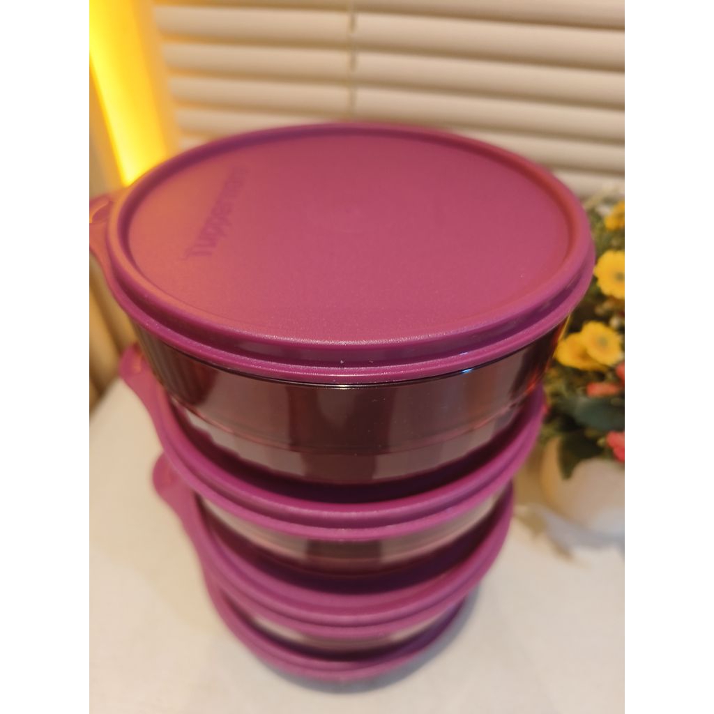 toples tupperware  kristal  ungu dapat 4