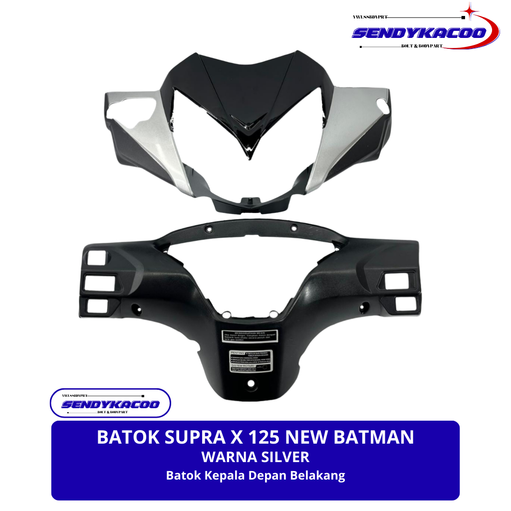 Batok supra x 125 batman - Batok kepala Supra X 125 New Batman 2008 - 2012 silver