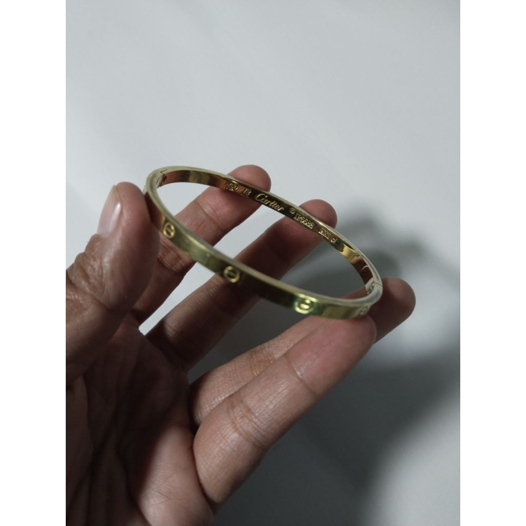 gelang Cartier kode 18 3mm preloved