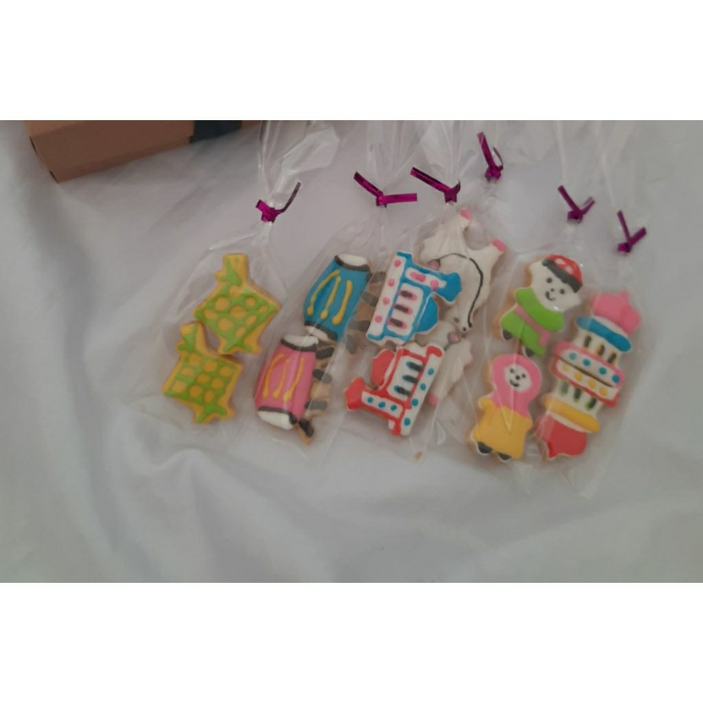 Cookies karakter lebaran idul fitri ramadhan. Cookies icing sugar cemilan homemade anak-anak
