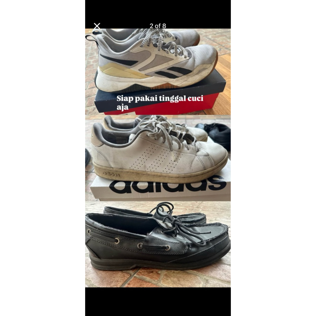 adidas dan reebok size 45