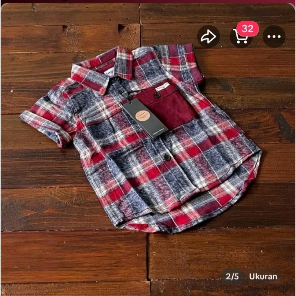 baju anak kemeja pria umur 1-2 tahun