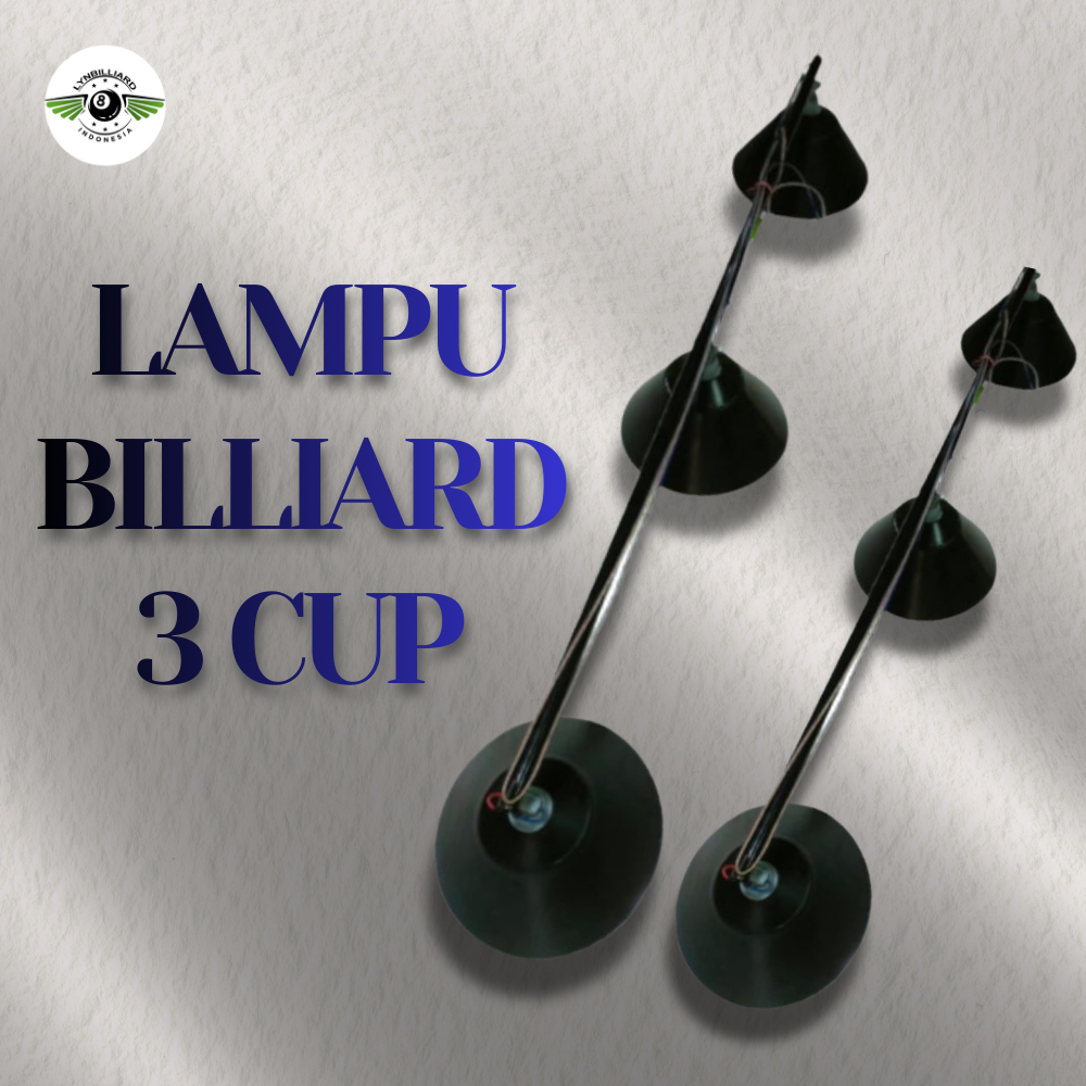 LAMPU MEJA BILLIARD 3 CUP SANGAT TERANG LAMPU 3 KAP MEJA BILLIAR