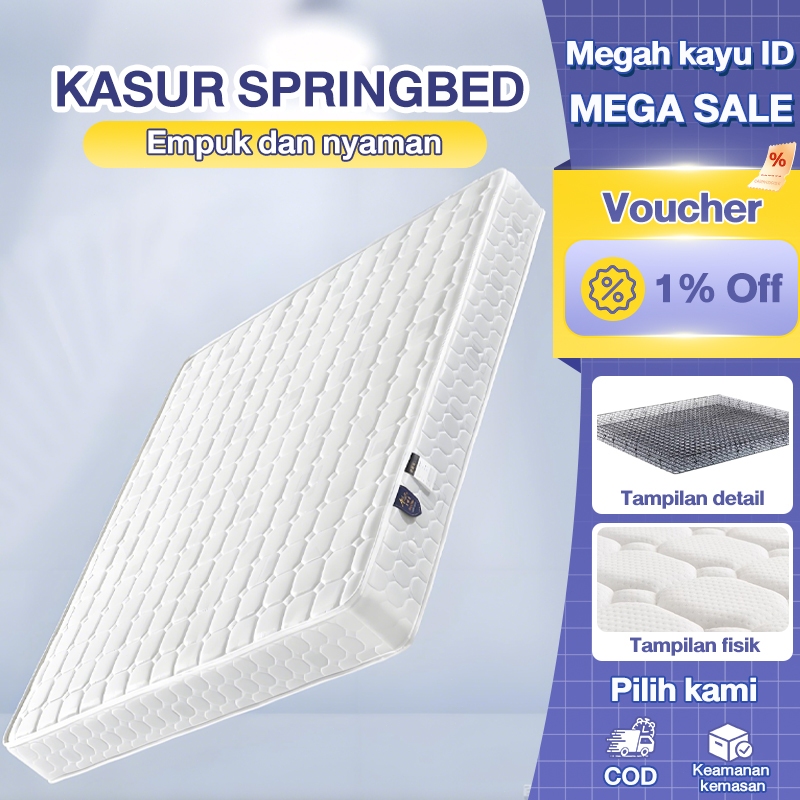 Kasur springbed pocket spring single tanpa suara untuk kamar mandiri COD murah meriah