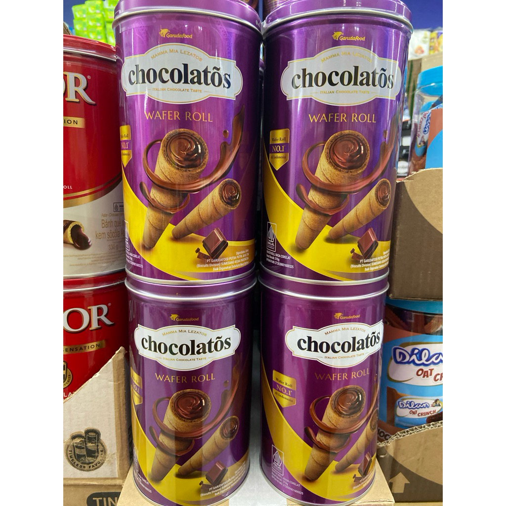 Chocolatos Wafer Roll Kaleng